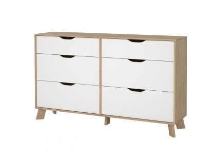 Komoda Iker 711 jackson hickory/bílá