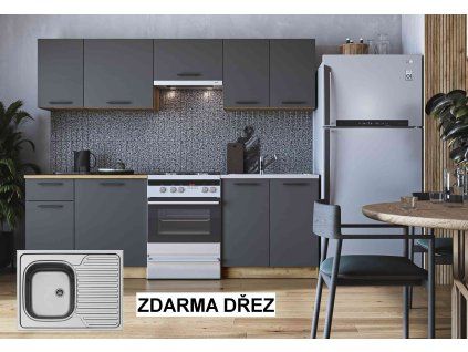 Darka antracyt + dřez