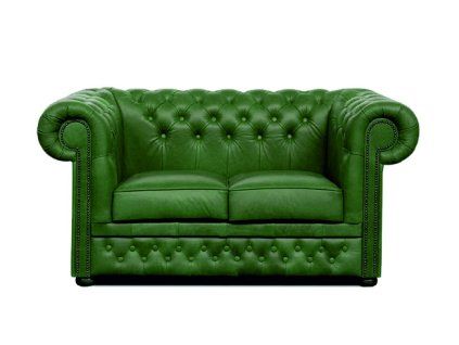 Pohovka Chesterfield Lord 2 kůže zelená