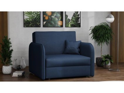 Rozkládací křeslo Vivian Loft I Mono tmavě modrá