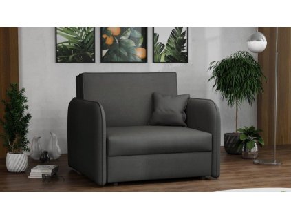 Rozkládací křeslo Vivian Loft I Mono tmavě šedá