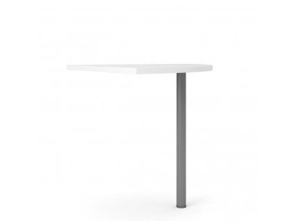 Rohová deska stolu Office 458 bílá/silver grey