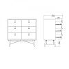 Komoda Rain 6s malá jackson hickory