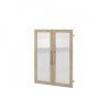 Knihovna Office 80400/102 dub sonoma/sklo