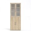 Knihovna Office 80400/102 dub sonoma/sklo