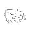 Rozkládací křeslo Vivian Loft II Run Again béžová