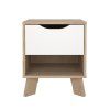 Noční stolek Iker 704 jackson hickory/bílá