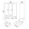 Šatní skříň Iker 709 jackson hickory/bílá