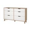 Komoda Iker 711 jackson hickory/bílá