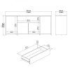 Komoda Nerea 316 jackson hickory/bílý lesk