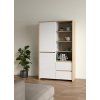 Vitrína Nerea 317 jackson hickory/bílý lesk