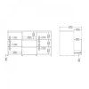 Komoda Nerea 318 jackson hickory/bílý lesk