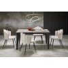 FELIX jídelní stůl šedý mramor/černý