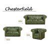 Křeslo Chesterfield Classic 1 kůže zelená