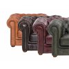 Pohovka Chesterfield Classic 2 kůže bordó