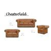 Křeslo Chesterfield Lord 1 kůže koňak