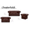 Pohovka Chesterfield Lord 2 kůže hnědá