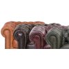 Pohovka Chesterfield Lord 2 kůže hnědá