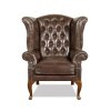 Křeslo Chesterfield Queen kůže hnědá