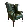 Luxusní křeslo Chesterfield Queen kůže zelená