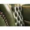 Luxusní křeslo Chesterfield Queen kůže zelená