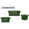 Sedací souprava Chesterfield Lord 3+2+1 kůže zelená