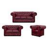 Sedací souprava Chesterfield Lord 3+2+1 kůže bordó