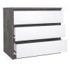 Komoda Simplicity 235 beton/bílý lesk