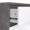 Komoda Simplicity 235 beton/bílý lesk