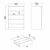 Komoda Simplicity 231 beton/bílý lesk