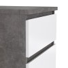 Komoda Simplicity 233 beton/bílý lesk