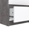 Komoda Simplicity 233 beton/bílý lesk