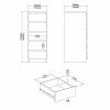 Komoda Simplicity 233 beton/bílý lesk