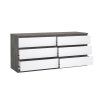 Komoda Simplicity 232 beton/bílý lesk