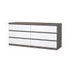 Komoda Simplicity 232 beton/bílý lesk