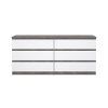 Komoda Simplicity 232 beton/bílý lesk