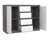 Komoda Simplicity 236 beton/bílý lesk