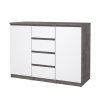 Komoda Simplicity 236 beton/bílý lesk