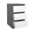 Komoda Simplicity 237 beton/bílý lesk