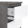 Komoda Simplicity 237 beton/bílý lesk