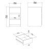 Komoda Simplicity 237 beton/bílý lesk