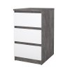 Komoda Simplicity 237 beton/bílý lesk