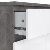 Komoda Simplicity 234 beton/bílý lesk