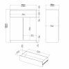 Komoda Simplicity 234 beton/bílý lesk
