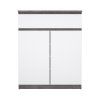 Komoda Simplicity 234 beton/bílý lesk